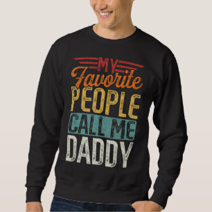 Sweatshirt Mens Retro Mes Gens Favoris M'Appelle Papa Fathe