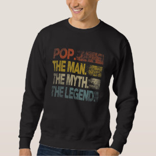 Sweatshirt Mens Retro Pop Man Myth Légende Vintage père's Da