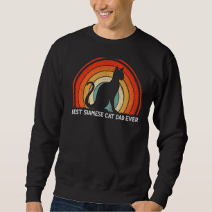 Sweatshirt Mens Retro Style Vintage Meilleur Chat Siamois Pap