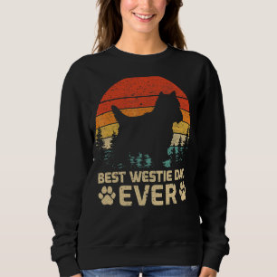 Sweatshirt Mens Retro Vintage Meilleur Westie Papa Jamais pèr