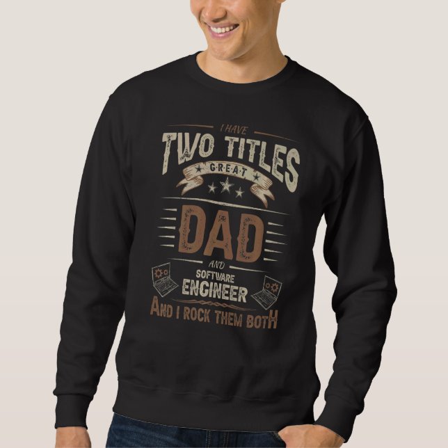 Sweatshirt Mens Software Engineering Papa Engineer Blagues Tw (Devant)
