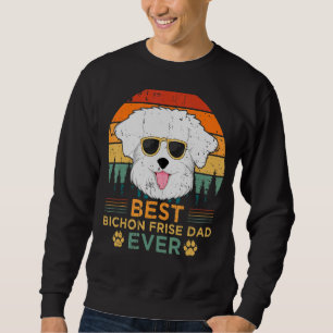 Sweatshirt Mens Style Retro Best Bichon Frise Papa Ever Père