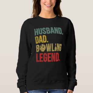 Sweatshirt Mens Vintage Bowling Pour Papa Mari De Bowling