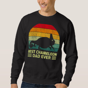 Sweatshirt Mens Vintage Meilleur Chameleon Papa Jamais Fête d