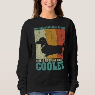 Sweatshirt Mens Vintage Retro Dachshund Papa Comme Un Da Régu