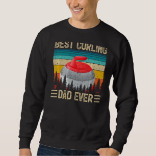 Sweatshirt Mens Vintage Retro Meilleur Curling Papa Jamais Pè