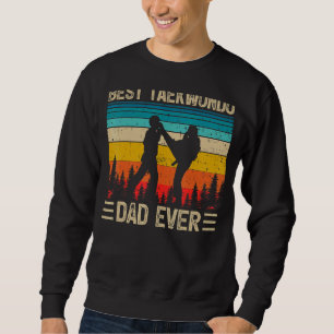 Sweatshirt Mens Vintage Rétro Meilleur Taekwondo Papa Jamais