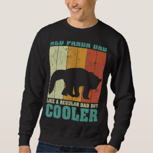 Sweatshirt Mens Vintage Rétro Rouge Panda Papa Comme Un Da Ré