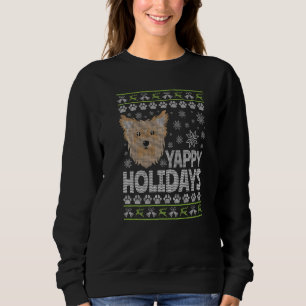 Sweatshirt Mens Yorkie Ugly Christmas Yorkshire Terrier