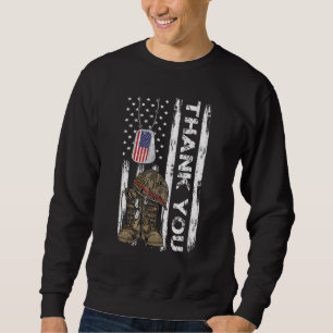 Sweatshirt Merci Anciens Combattants Boots de Combat Anciens 