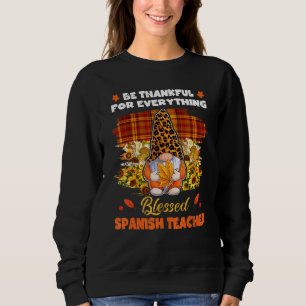 Sweatshirt Merci Bienheureux Professeur Espagnol Gnome Fall M