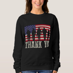 Sweatshirt Merci Drapeau Américain Patriotique Pour Hommes Fe