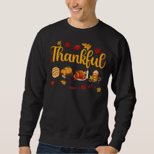 Sweatshirt Merci Épice Citrouille Turquie Chute Café Automne