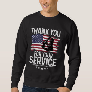 Sweatshirt Merci Pour Votre Service Chemise Bottes Militaires