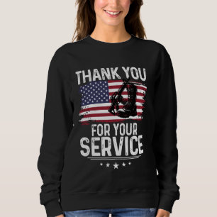 Sweatshirt Merci Pour Votre Service Chemise Bottes Militaires