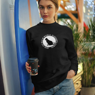 Sweatshirt Mère de chat propriétaire de chat personnalisée Mo