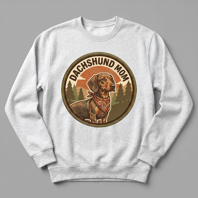Sweatshirt Mère de Teckel Crewneck Cadeau de Mère de Chien Wi (Créateur téléchargé)