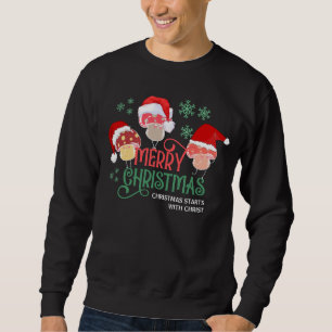 Sweatshirt MERRY CHRISTMAS CHAMBRES à Santa Hats
