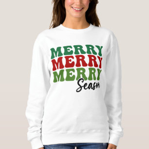 Sweatshirt Merry Merry Merry Saison - Retro Holiday Art