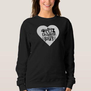 Sweatshirt Mes enfants Barre Chien Maman Chien Papa Chien