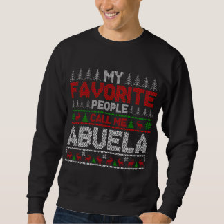 Sweatshirt Mes Favoris M'Appelent Abuela Ugly Xmas Holida