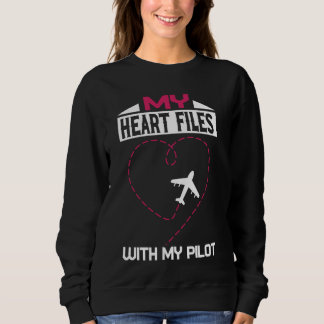 Sweatshirt Mes Fichiers Coeurs Avec Mon Pilote Femme Airman G