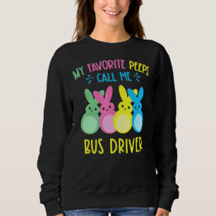 Sweatshirt Mes lapins favoris Appelez-moi Bus Conducteur Écol