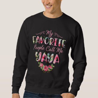 Sweatshirt Mes personnes préférées m'appellent Yaya Fleur Fle