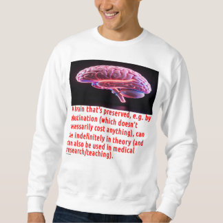 Sweatshirt Message de préservation du cerveau (lumineux)