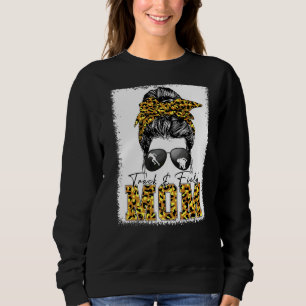 Sweatshirt Messy Bun Track Field Mom Runner Mothers