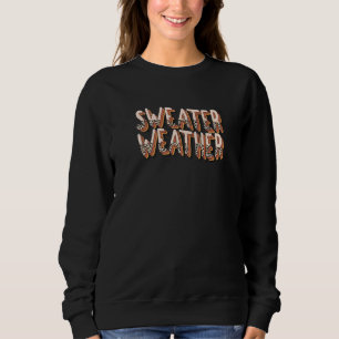 Sweatshirt Météo Super rétro automne Leopard d'hiver