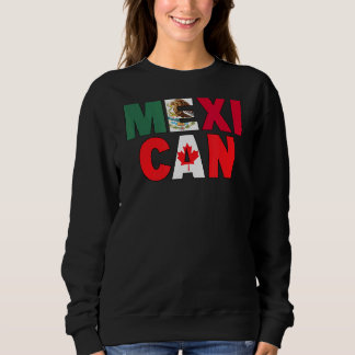 Sweatshirt Mexique Canada Drapeau Thématique pour la moitié c
