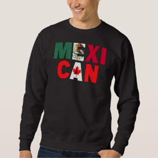 Sweatshirt Mexique Canada Drapeau Thématique pour la moitié c