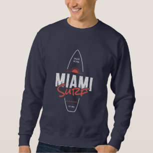 Sweatshirt Miami Surf – Conception de planche de surf vintage