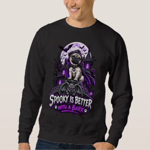 Sweatshirt Mieux vaut épouvantable avec un Pug écorchant Hall