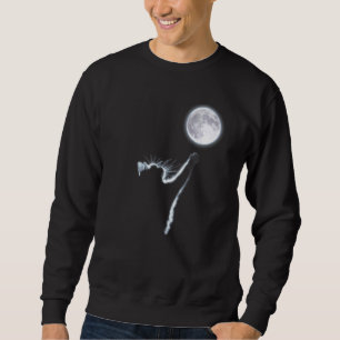 Sweatshirt Mignonne Chat Et Lune Au Clair De Lune Maman Chat