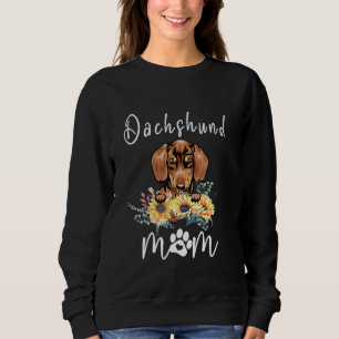 Sweatshirt Mignonne Dachshund Maman Tournesol Chien Maman Fêt