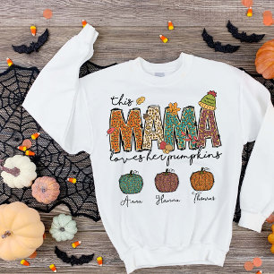 Sweatshirt Mignonne Fall Maman Aime Son Citrouille Leopard