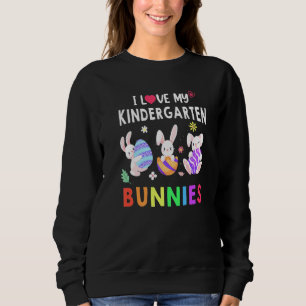 Sweatshirt Mignonne J'Aime Mes Bunnies De Maternelle Enseigna