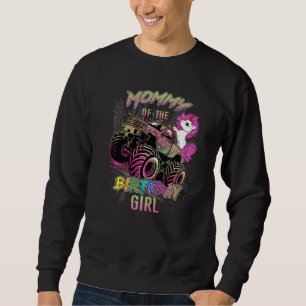 Sweatshirt Mignonne Maman D'Un Monstre Camion Fille Anniversa