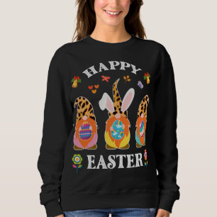 Sweatshirt Mignonne Mignonne Trois Gnomes Lapin Holding Oeuf 