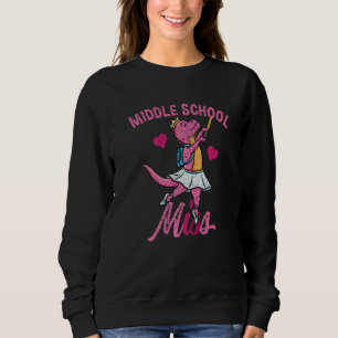 Sweatshirt Milieu Miss Ballet Retour À L'École Filles Vin