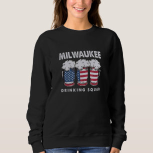 Sweatshirt Milwaukee Drinking Squad Wisconsin Alcoholic Wi Dr