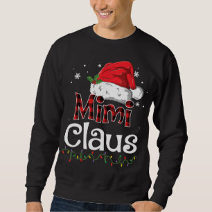 Sweatshirt Mimi Claus Père Noël Rouge Buffle de Noël