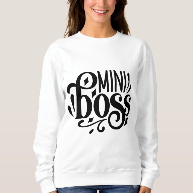 Sweatshirt Mini Boss, chef de bébé (Devant)