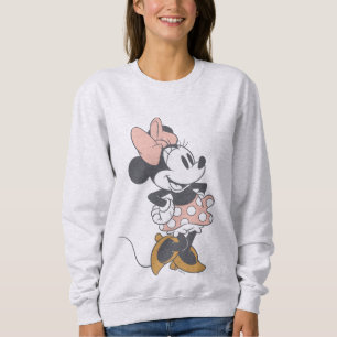 Sweatshirt Minnie Mouse vintage douce charme à pois