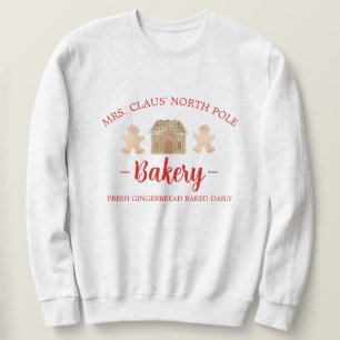 Sweatshirt Mme Claus Pôle Nord Boulangerie de pain d'épices N