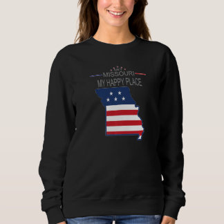Sweatshirt MO Missouri Midwest États-Unis Carte du drapeau Pr