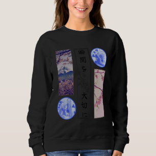 Sweatshirt Mode de rue japonaise Hommes Femmes Graphique vint