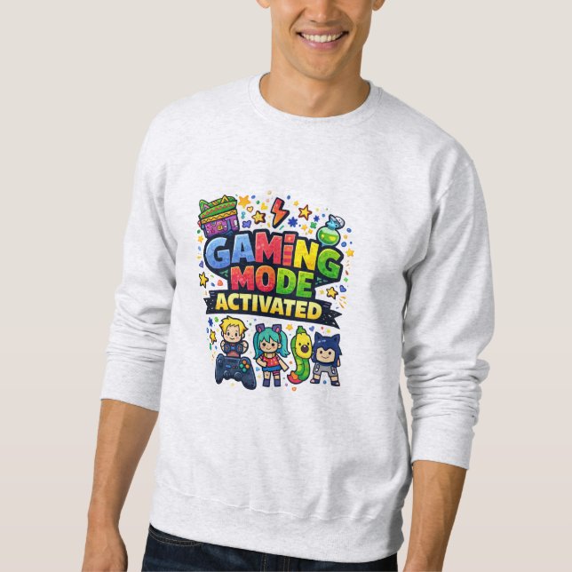 Sweatshirt Mode Jeu Activé (Devant)